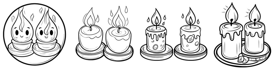 Aufkleber - this is an editable candle icon. a modern icon set for webs, apps, presentations and infographics.