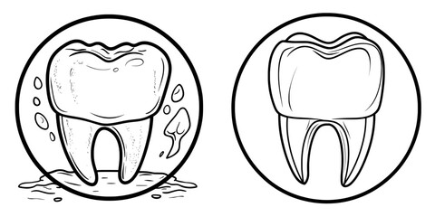 Poster - Editable molar, premolar, tooth icon. Dental, healthcare, medical. Perfect for app and web interfaces, presentations, infographics, etc.