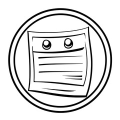 Aufkleber - modern invoice, receipt icon. part of a large icon set. perfect for web and app interfaces, presenta