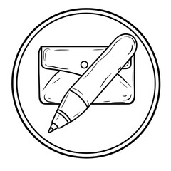 Aufkleber - an editable modern icon set for write, comment, and message. ideal for web and app interfaces, prese