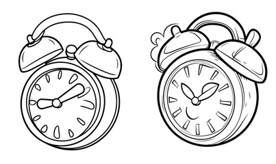 Poster - An icon of the bell with a clock symbol in a modern design that can be replaced.