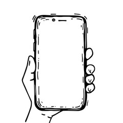 Poster - Illustration of an empty smartphone or small tray in a flat modern style.
