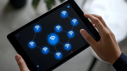 Aufkleber - WiFi Network Connection Concept Illustration