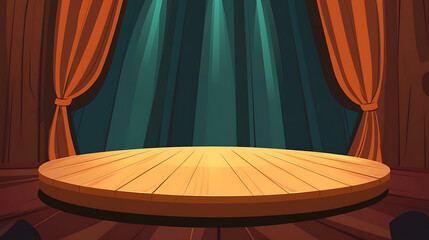 Poster - Empty stage, vector background