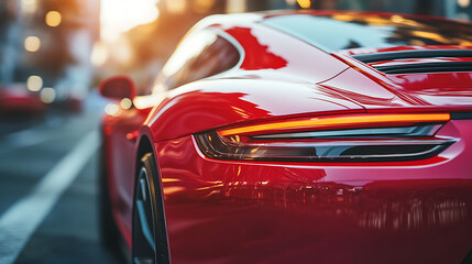 Aufkleber - Back of a red modern sport car