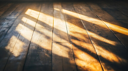 Poster - Lighting on a wooden floor