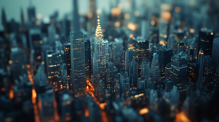 Poster - Clear cityscape focused in glasses lenses