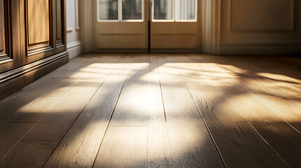 Poster - Lighting on a wooden floor