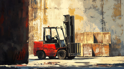 Poster - Forklift