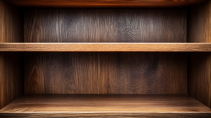 Poster - Empty wood shelf