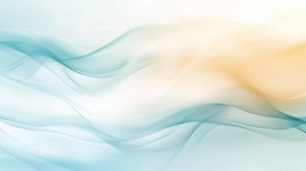 Poster - Gentle waves of blue and orange hues create a tranquil atmosphere in this abstract composition of flowing lines