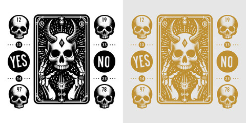 ouija card with dark elements