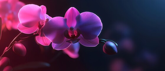 Poster - Beautiful Orchid Blossom with Vibrant Colors