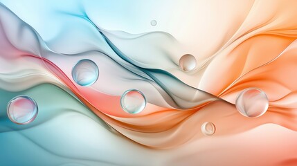 Poster - Abstract Fluid Illustration with Floating Elements