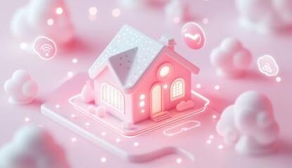 Poster - 3D isometric illustration of a smart home concept