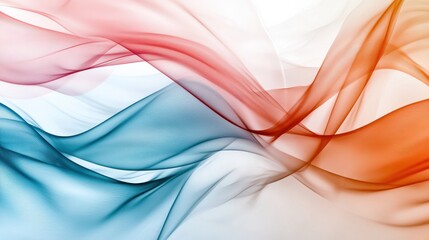 Poster - Fluid Abstract Background with Liquid Ribbons in Pink