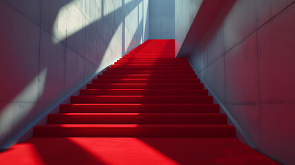 Poster - Red carpet over stairs