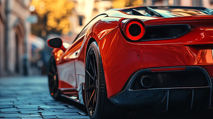 Poster - Red luxury sport car