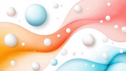 Poster - Abstract Generative AI Illustration of Colorful Bubbles