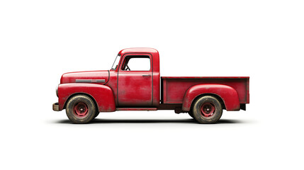 Aufkleber - Red truck isolated on a white background