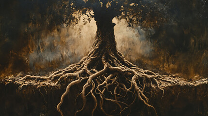 Wall Mural - tree with roots