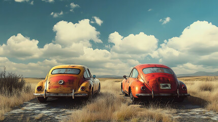 Poster - two cars