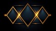 © panumas - Black and yellow design with three squares and a triangle. The squares are lit up and the triangle is also lit up