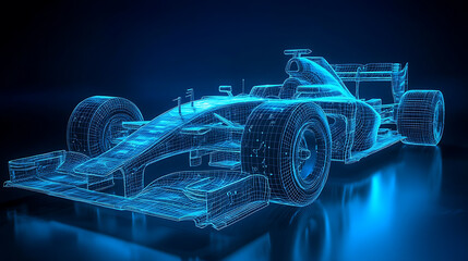 Aufkleber - Wireframe formula 1 car