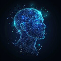 Poster - Digital human head symbolizing artificial intelligence technology