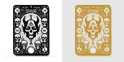 ornate vintage ouija card