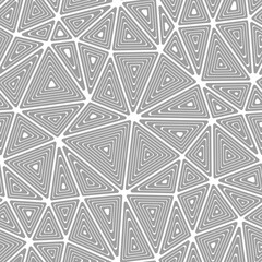 Poster - Triangles pattern geometric design. Multiple repeated inner triangles. Large shape size. Solid Color style. Seamless pattern. Vibrant vector tiles. Modern vector illustration.