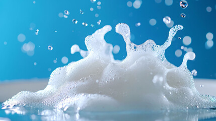 Poster - Bubbles forming in water create playful and refreshing scene