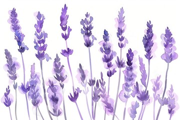 Aufkleber - Delicate lavender sprigs arranged artistically on a subtle, textured background showcasing their natural beauty and muted colors