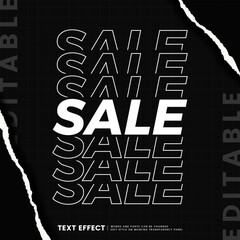 Poster - editable trendy stack sale text effect. stylish typography perfect for heading and title of poster, 