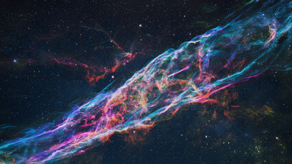 Poster - Amazing Nebula and galaxies in space. Spiral Galaxy. Nebula, cluster of stars in deep space. Science