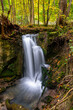 © ON-Photography - Waterfall of the “Wiesaz” near Reutlingen and the Gönniger lakes. The water plunges down a 6-metre-high step in a forest not far from the source. Idyllic landscape with long exposure in autumn season