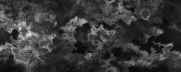 Wall Mural - grunge dark black and white pattern of cracks and scuffs black marble abstract design. stone old tex