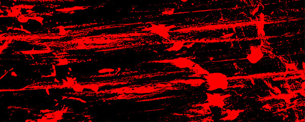 Wall Mural - decorative red panoramic texture of a concrete wall with cracks and scratches background. red grunge