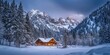 © AriyaniAI - Winter Wonderland with Cozy Cabin in the Alps