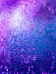 Poster - A captivating mosaic composed of purple and blue hues, featuring a glowing abstract pattern that highlights artistic creativity and modern visual representation.