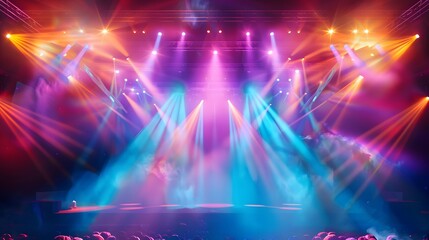 Poster - Vibrant Concert Stage Lights Create Dynamic Atmosphere
