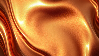 Poster - liquid copper background with smooth, flowing texture and warm tones, creating sense of elegance and