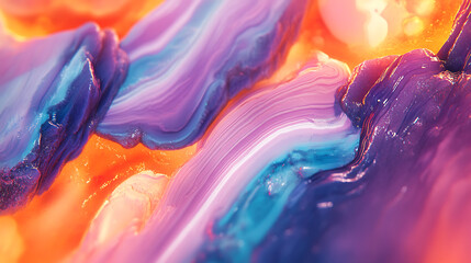 Leinwandbilder - 3d illustration, abstract psychedelic and weird digital futuristic background