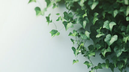 Poster - Animation, Ivy growing over a white background