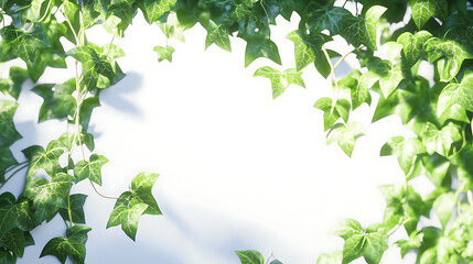 Poster - Animation, Ivy growing over a white background