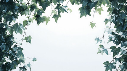 Aufkleber - Animation, Ivy growing over a white background