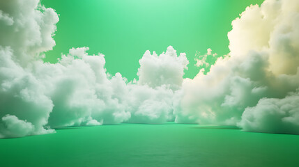 Poster - Clouds on green screen