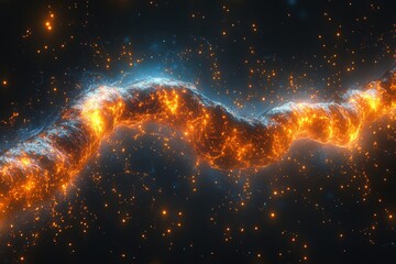 Wall Mural - Cosmic Energy Stream: Abstract Space Art