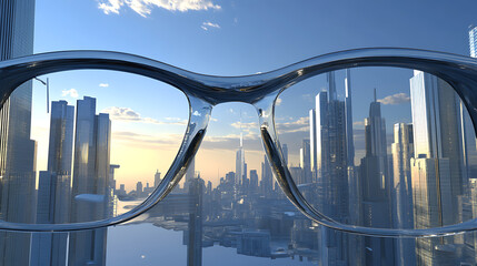 Poster - Glasses of skyscraper