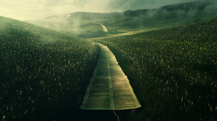Poster - Learning Never Ends written on rural road